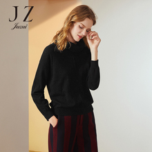 JUZUI/玖姿旗舰店2018冬季山羊绒高领套头针织羊绒衫女毛衣图片
