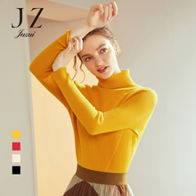 JUZUI/玖姿2018冬装新款多色韩版套头保暖高领打底衫衫羊绒衫女图片