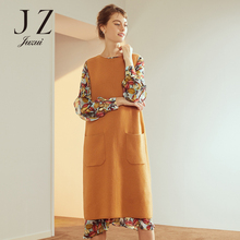 JUZUI/玖姿旗舰店2018秋装新款时尚羊毛针织背心连衣裙女外穿图片