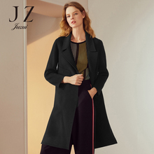 JUZUI/玖姿旗舰店2018冬装新款羊毛显瘦双面呢毛呢大衣女过膝图片