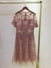 手工钉珠蕾丝劲爆名媛风礼服连衣裙3A 2019夏季新款 806606