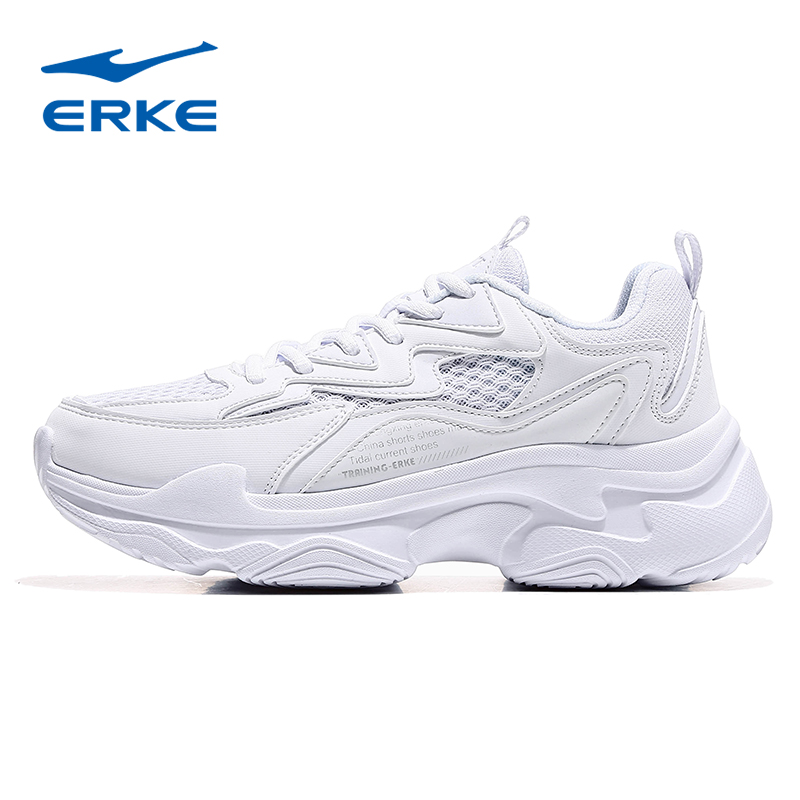 ERKE Women's Shoes Casual Shoes Spring and Autumn 2019 New Durable Daddy Shoes Casual Jogging Running Shoes Sneakers Women