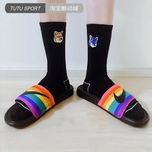 CD2717 JDI Betrue 男女休闲运动拖鞋 Benassi 彩虹 耐克Nike 001