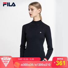 FILA斐乐女编织衫冬季新款休闲运动潮流简约大方长袖女上衣