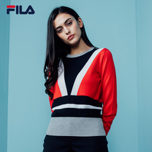 编织衫 F11W811402F T恤 针织长袖 FILA斐乐女2018春季新款