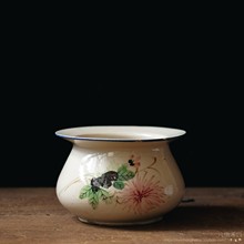 古董旧物 民国老瓷器老物件收藏釉下彩文房水盂笔洗茶缸罐摆件