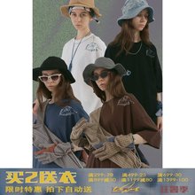 BLIND402 / NO PLAN19ss复古破洞假两层潮牌休闲宽松打底衫短袖T