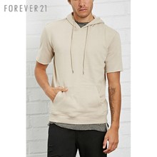 男士棉质毛边短袖连帽卫衣 Forever21