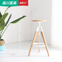 森川现代简约欧式守驹残涡转升降创意设计高脚凳吧椅酒吧椅吧凳