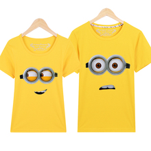 2018短袖情侣装 卡通半袖打底衫女班服DIY自定LOGO神偷奶爸小黄人