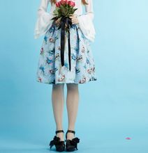 专柜正品 淑女屋 复古印花半裙SSS06款 2017年百花齐放 790
