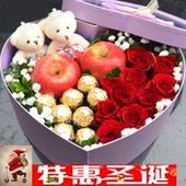 圣诞节花束海南海口秀英龙华琼山美兰区琼海三亚市实体鲜花店速递