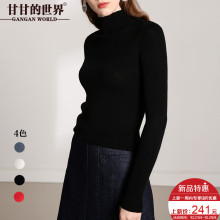 甘甘的世界2018秋冬新款羊毛针织衫长袖套头毛衣打底衫女图片