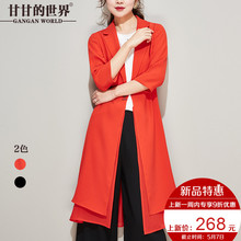 甘甘的世界2018夏装新款空调衫防晒薄款西服女修身风衣开衫外套女图片