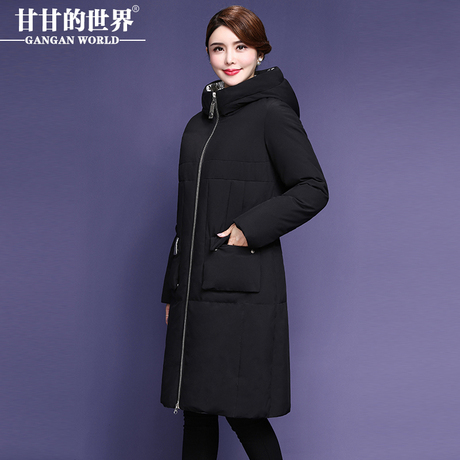 【90%白鸭绒】加厚羽绒服中长款女款时尚保暖甘甘的世界新款冬季商品大图