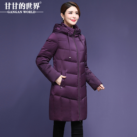 【90%白鸭绒】优雅羽绒服女妈妈装中长款甘甘的世界冬季新款防风商品大图