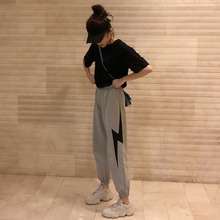 怪味少女套装 韩版 女生衣服酷潮女装 学生帅气bf嘻哈风格 两件套春秋