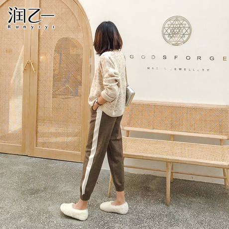 [10.22号上新]润乙一韩版宽松毛衣外套2018秋冬新款加厚开衫商品大图