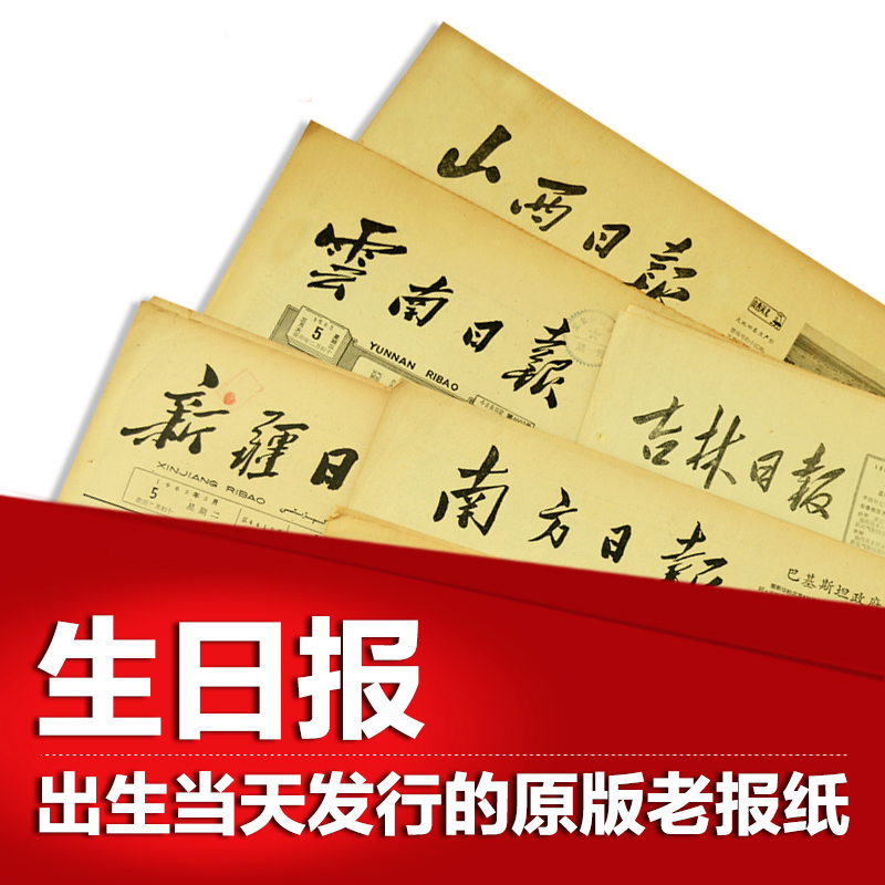 年代出生老旧报纸生日礼物送爸爸实用妈妈创意礼品怀旧60生日报纸