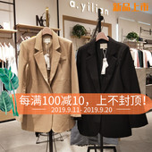193253A283阿依莲秋装2019新款正品商场同款时尚百搭休闲西装外套