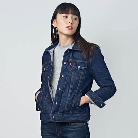 levis李维斯 18年冬季女子双面穿羽绒牛仔夹克外套56864-0000商品大图