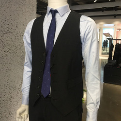 威可多男装正品16款男士时尚商务黑色不易皱西服马甲原980