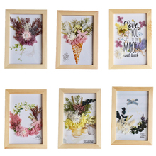 花艺课活动手工材料包 干花永生花混合 A5原创压花DIY相框贴画