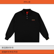 RDET POLO衫 RANDOMEVENT 18AW 复古刺绣LOGO简约宽松长袖