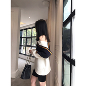 露肩宽松针织衫 MOMENTHOME2018冬季新款 套头一字肩毛衣女休闲长袖