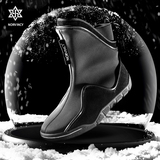 东北潮靴冬天英伦防水防滑加厚棉鞋冬季加绒保暖中帮户外雪地靴男