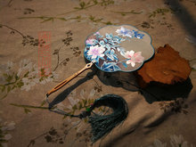包邮 现货竹柄苏绣双面手绣手持团扇中国风名族风汉服古风旗袍配饰