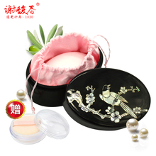 谢馥春旗舰店工艺国妆鸭蛋香粉40g漆器盒定妆散粉蜜粉晚安粉天然