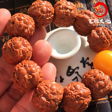 文玩核桃纯手工小秋子非橄榄核 文玩手把玩核桃雕刻葫芦万代手串