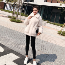 2018秋冬新款女装羊剪绒羊羔毛外套韩版百搭长袖加厚皮毛一体皮草图片