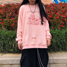 NEXTDAWN海绵宝宝圆领潮牌卡通套头宽松情侣男女超火ins同款卫衣