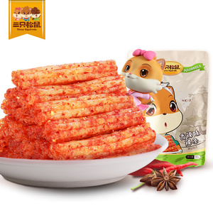 抢新品【三只松鼠_香辣味辣条180gx2】