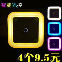 光控自动卧室天黑自动亮220v 床头小夜灯插电 宝宝喂奶暖光控灯