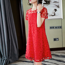 夏装新款2018韩版宽松显瘦胖妹妹大码女装腰粗遮肚子藏肉连衣裙女图片