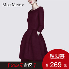 女中长款 年会连衣裙春装 气质礼服裙赫本风裙子 2018新款