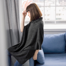 桔熊桔选时尚七分连袖高领长款宽松蝙蝠衫上衣女装秋冬大码AB5314图片