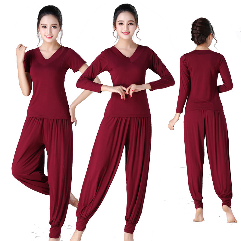 莫代尔瑜伽服女套装宽松专业运动初学者舞蹈成