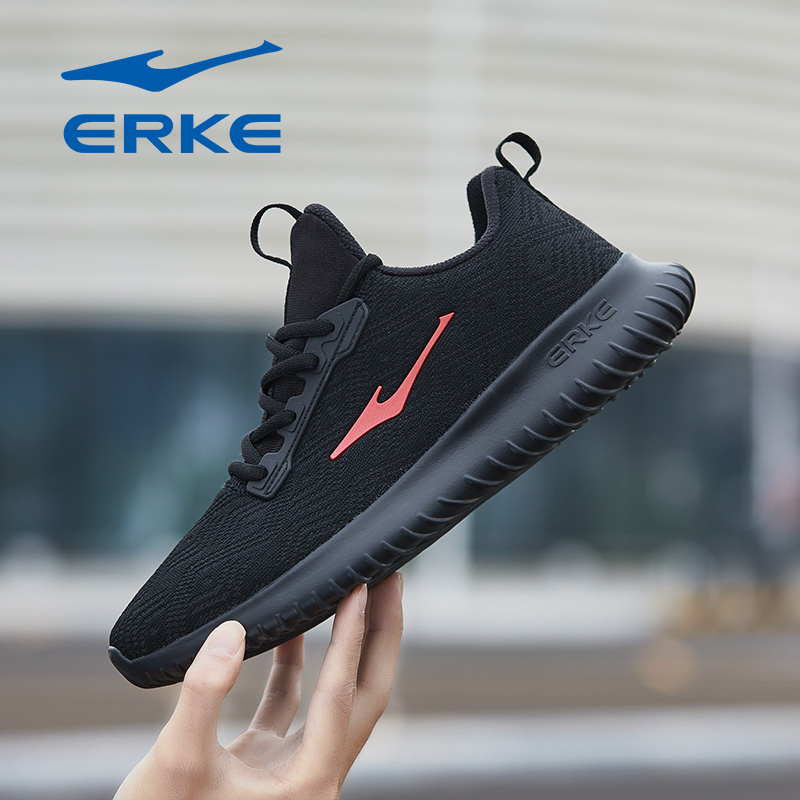 ERKE Men's Shoes 2019 Autumn New Genuine Sports Shoes Men's Casual Mesh Comfortable Student Running Shoes