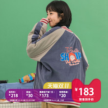 尔给加棉港味复古chic嘻哈外套女加厚潮街头拉链港风棒球服女学生图片
