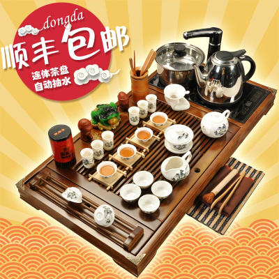 整套实木茶盘功夫紫砂茶具套装哪款好