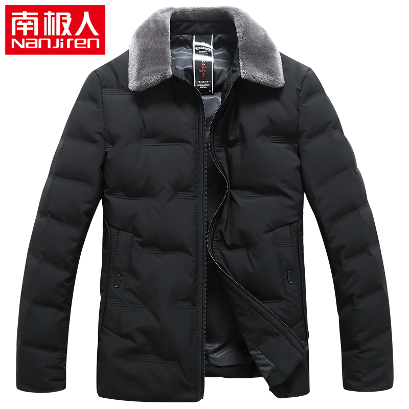 Antarctic middle-aged and elderly Down jacket men's short thickened middle-aged men's large father's winter clothes father's coat