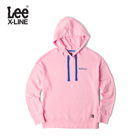 Lee女款 2018年秋季X-LINE粉红色绣花长袖卫衣L345743QA8TP商品大图