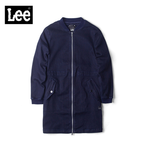 Lee女款 2018年秋季都市骑士深蓝色印花织带牛仔夹克L317442TY9ER商品大图