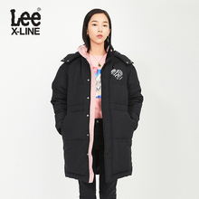 Lee女款 2018年秋季X-LINE黑色印花羽绒服外套L345783GVK11图片
