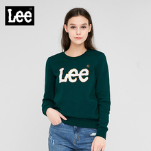 Lee女款 2018年秋季主线系列深绿色圆领长袖卫衣L317761RE8FQ图片