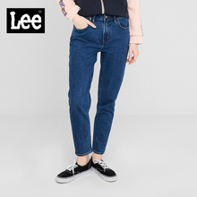 Lee女款 2018年秋季主线系列蓝色磨白洗水九分牛仔裤L194133ZJ9QU图片